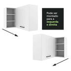 Gabinete Superior Esquinero 166 cm 1 Puerta 3 Nichos Blanco Agata Madesa