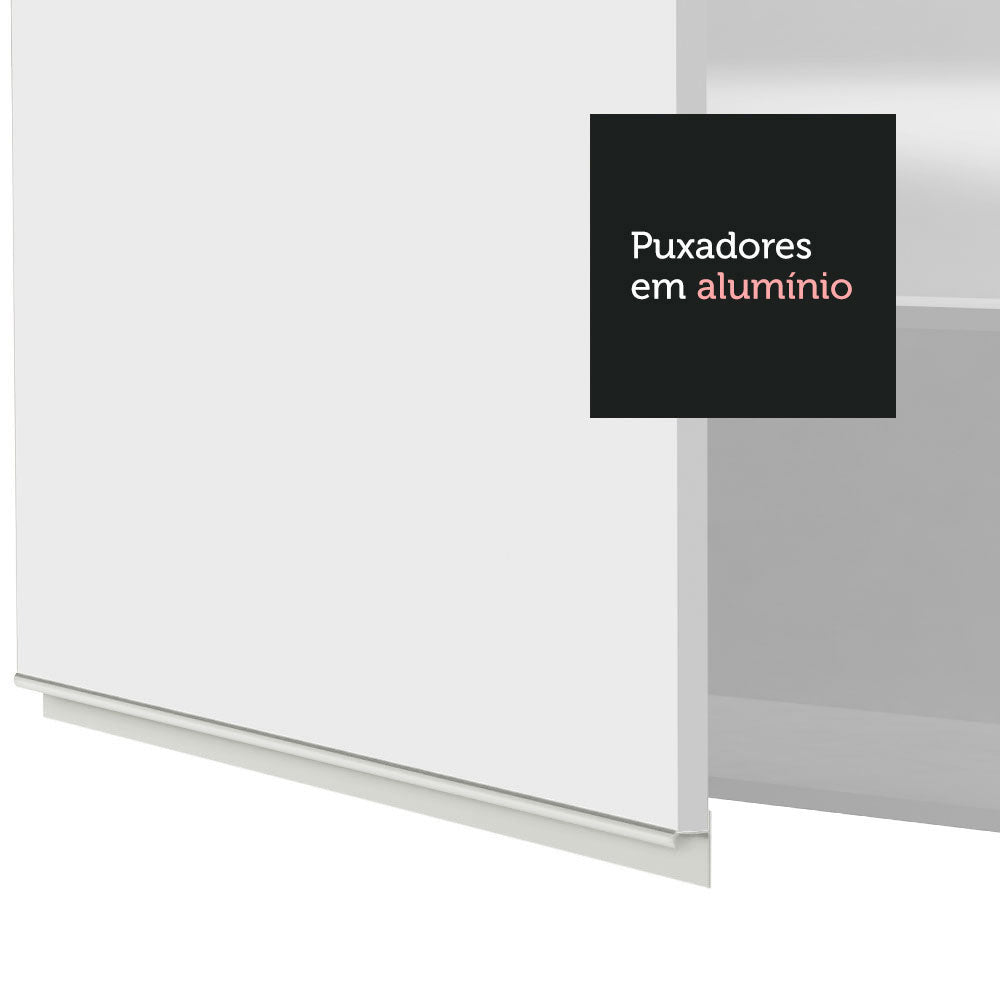 Gabinete Superior Esquinero 166 cm 1 Puerta 3 Nichos Blanco Glamy Madesa