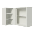 Gabinete Superior Esquinero 166 cm 1 Puerta 3 Nichos Blanco Stella Madesa