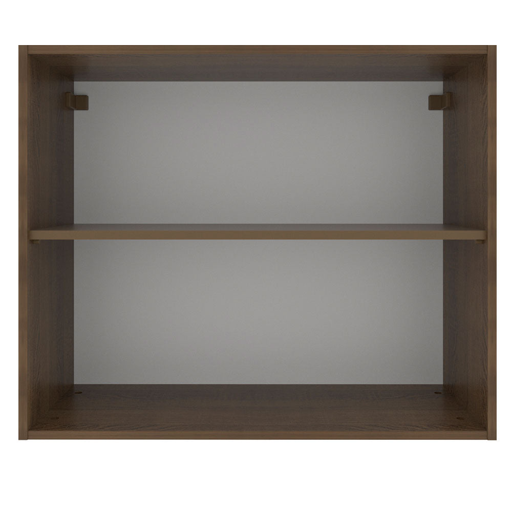 Gabinete Superior 80 cm 2 Puertas Marrón/Blanco Stella Madesa