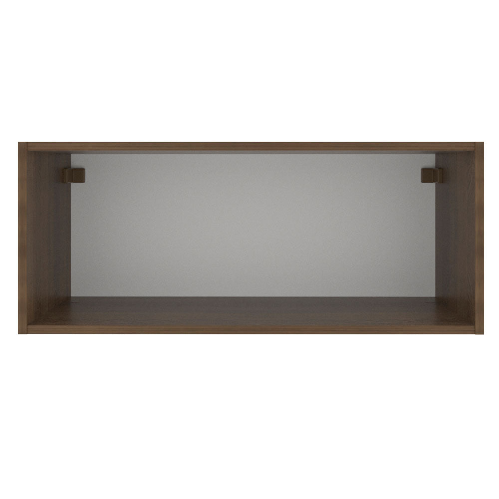 Gabinete Superior 80 cm 1 Puerta Abatible Marrón/Blanco Stella Madesa