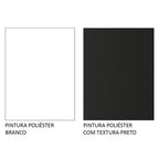 Gabinete Superior 80 cm 1 Puerta Abatible Blanco/Negro Glamy Madesa