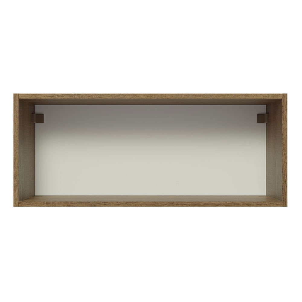 Gabinete Superior 80 cm 1 Puerta Abatible Marrón/Gris Lux Madesa