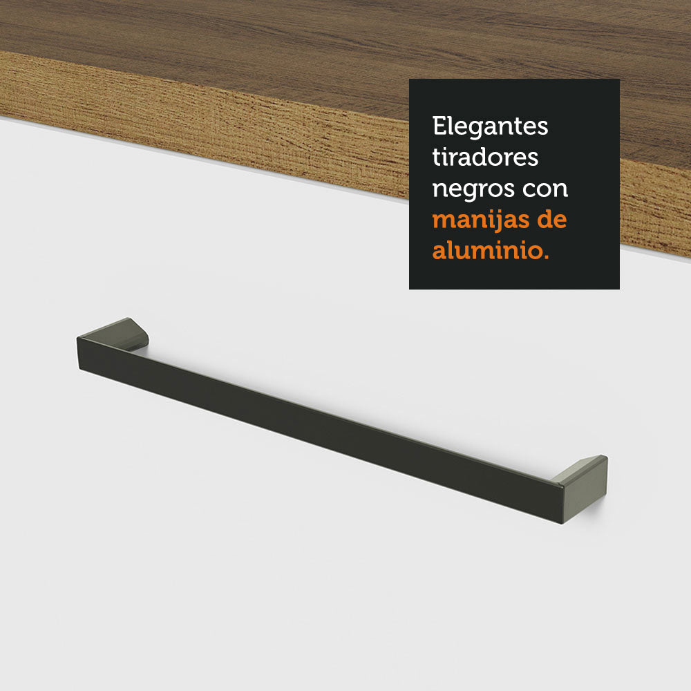 Mueble Despensa Agata 60 cm 3 Puertas Marrón/Blanco