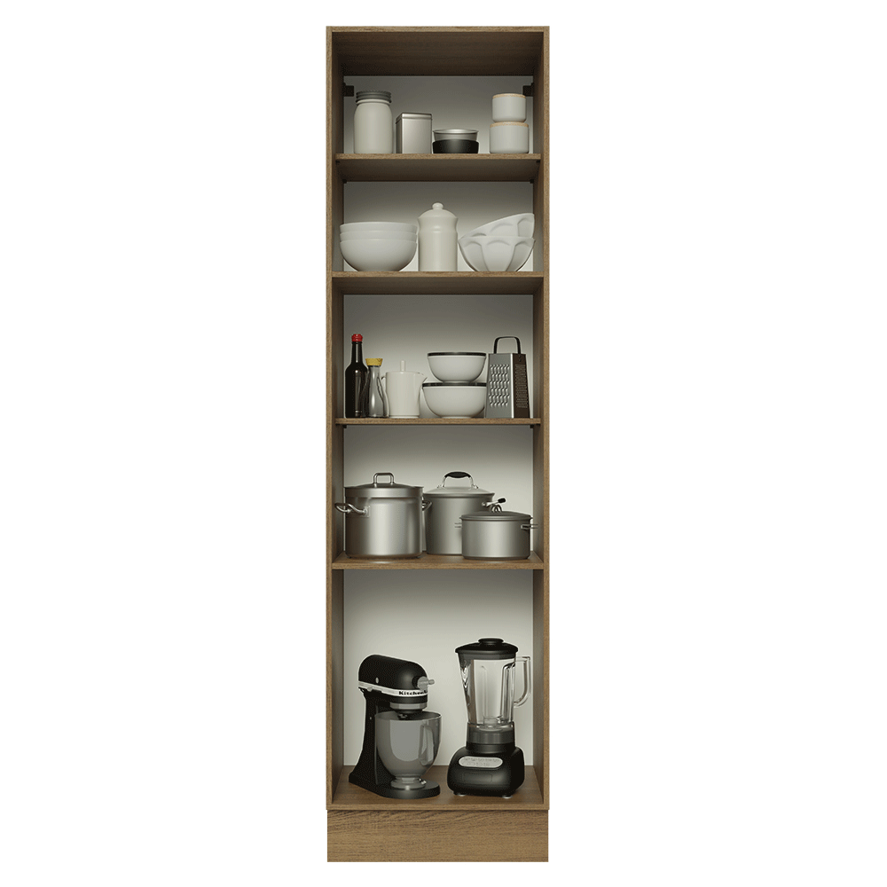 Mueble Despensa 60 cm 3 Puertas Marrón/Gris Lux Madesa