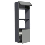 Mueble para Horno 60 cm 2 Puertas 2 Nichos Sin Patas Nice Gris