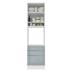 Mueble para Horno 60 cm 1 Puerta 3 Cajones Blanco/Gris Lux Madesa