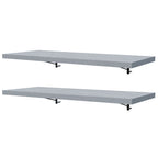 Kit 2 Repisas de Cocina 80 cm con Soporte Metálico Gris Madesa
