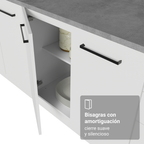 Cocina Integral Esquinera 399cm Blanco Agata 02