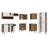 Cocina Integral Esquinera 417cm Marrón/Blanco Emilly 02