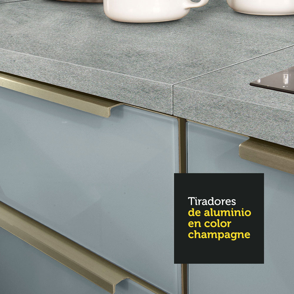 Cocina Integral Esquinera 546 cm Lux Blanco/Gris 03