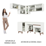 Cocina Integral Esquinera 332 cm Blanco Reims 03