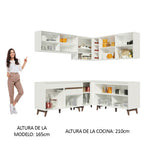 Cocina Integral Esquinera 382cm Blanco Reims 01