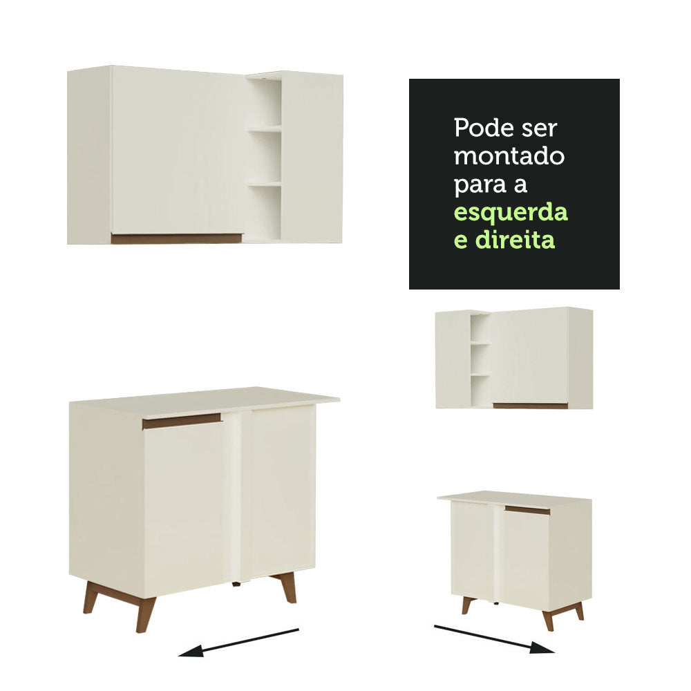 Cocina Integral Esquinera 392cm Blanco Reims 02