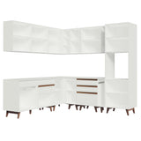 Cocina Integral Esquinera 437cm Blanco Reims Madesa 01