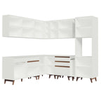Cocina Integral Esquinera 437cm Blanco Reims Madesa 01
