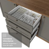 Cocina Integral Esquinera 399 cm Marrón/Gris Vik Madesa 01