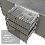 Cocina Integral Esquinera 399 cm Blanco/Gris Vik Madesa 02