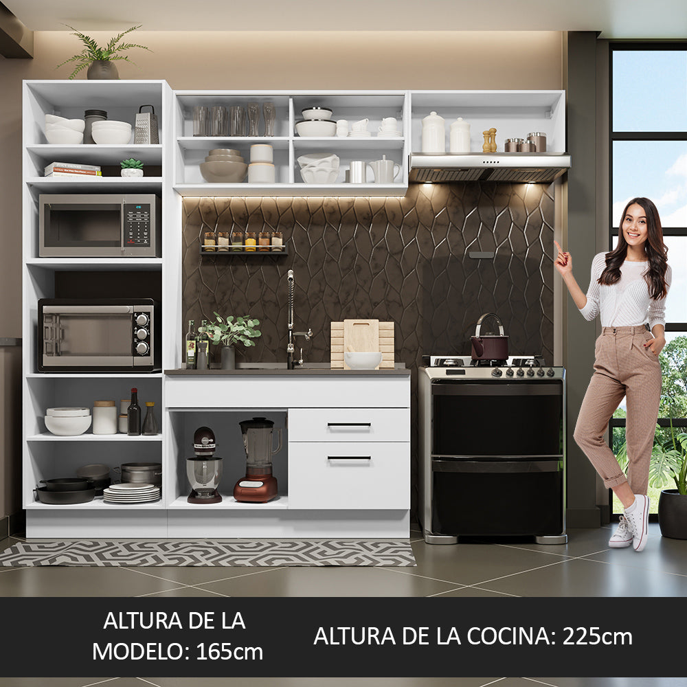 Cocina Integral 270cm Blanco Agata 04