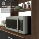 Cocina Integral 196cm Marrón/Negro Aura Madesa 01
