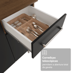 Cocina Compacta 220 cm Marrón/Negro Deli Madesa