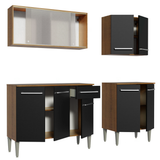 Cocina Compacta 169cm Marrón/Negro Emilly Box 03