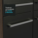 Cocina Compacta 169cm Marrón/Negro Emilly Dance 07