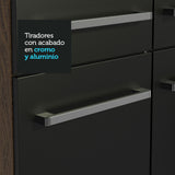 Cocina Compacta 169cm Marrón/Negro Emilly 10