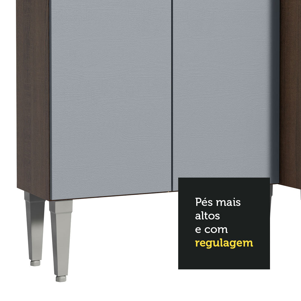 Cocina Integral 229cm con Fregadero Marrón/Gris Emilly 12