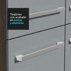 Cocina Compacta 229 cm Marrón/Gris Emilly Madesa