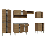 Cocina Integral 293cm con Fregadero Marrón Emilly 08