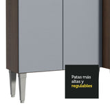Cocina Integral 293cm con Fregadero Marrón/Gris Emilly 09