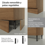 Kit Gabinete + Vitrina 70 cm Marrón Glamy 02