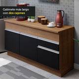 Cocina Integral 150cm con Encimera Glamy Marrón/Negro 01