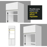 Cocina Integral 190cm Blanco Glamy 04