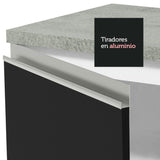 Cocina Integral 240cm Blanco/Negro Glamy 09