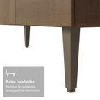 Cocina Compacta 235 cm 10 Puertas 2 Cajones Con Mueble para Horno Marrón Gourmet Madesa 01