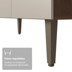 Cocina Compacta 235 cm Con Mueble para Horno Marrón/Crema Gourmet Madesa
