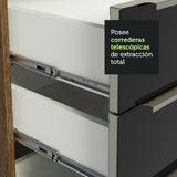 Cocina Integral 180 cm Lux Marrón/Negro 01