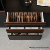 Cocina Compacta 180cm Negro Reims 02