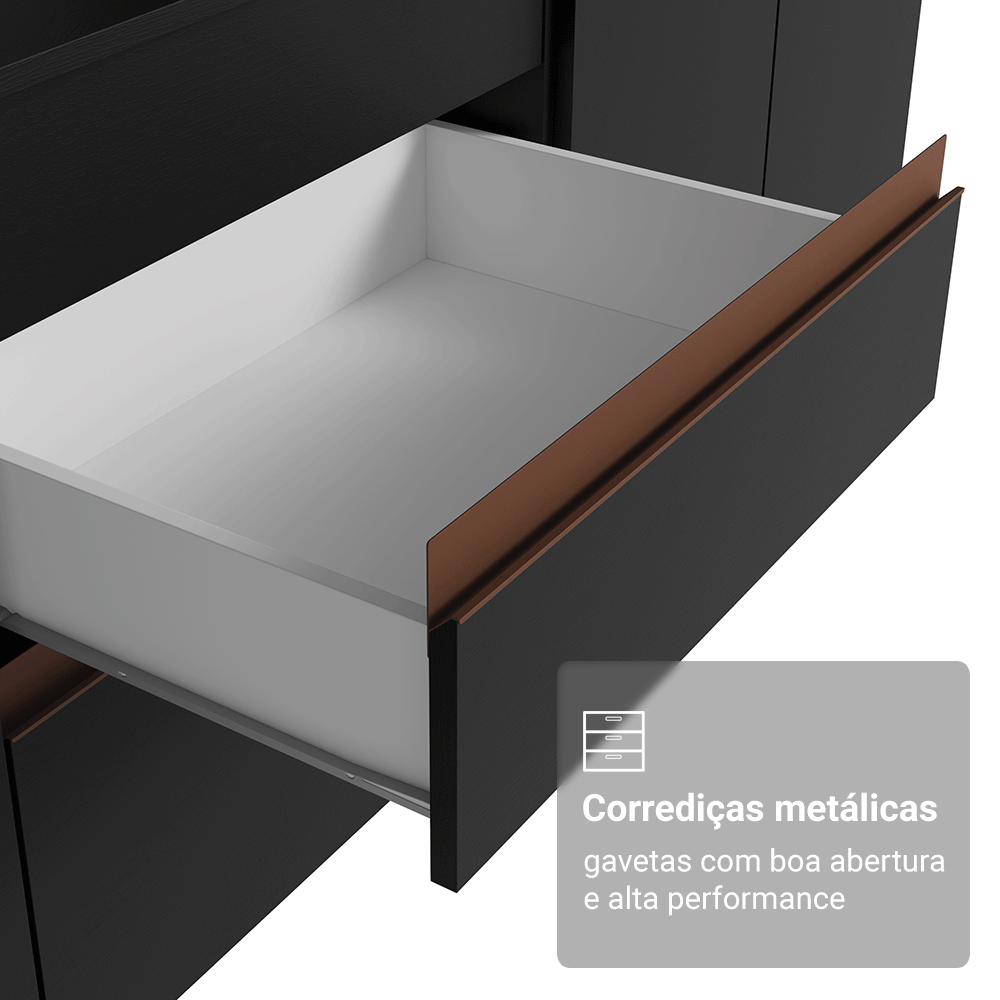 Cocina Compacta 190cm Negro Reims 07