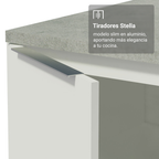 Kit Gabinete Bajo 2 Puertas y Vitrina 70 cm Blanco Stella Madesa