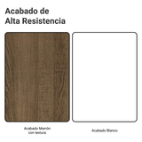 Cocina Integral 240cm Blanco/Marrón Diamante 06