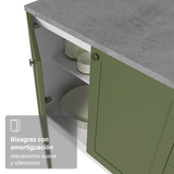 Cocina Integral 270 cm Blanco/Verde Vik Madesa 04