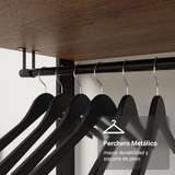 Clóset Modulado 4 Cajones 199cm Marrón/Negro 02 Valencia