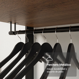 Clóset Modular 4 Cajones 417cm Marrón/Negro Valencia 01