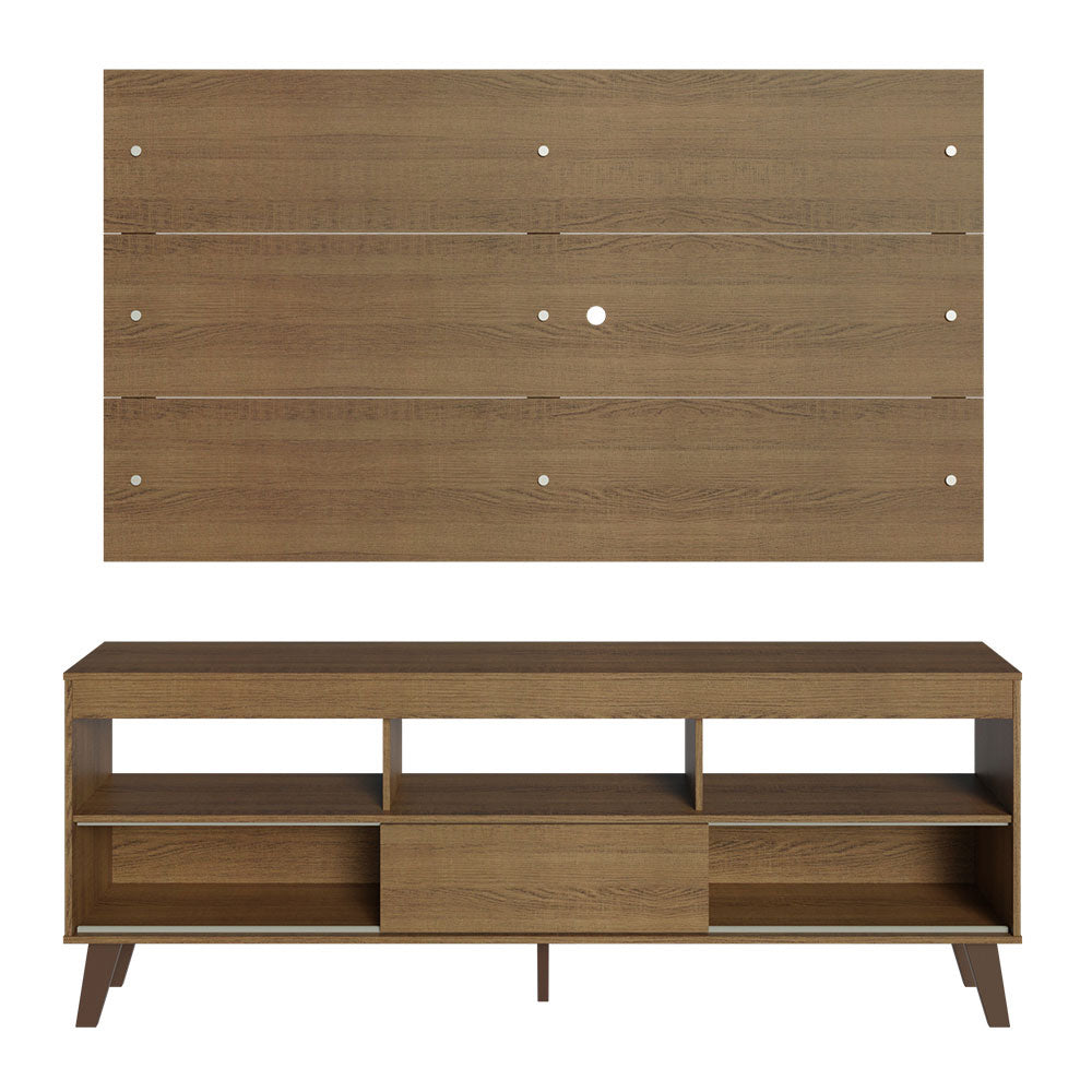 Mueble con Panel para TV hasta 65 Pulgadas con patas Marrón Texas Madesa