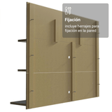 Mueble con Panel para TV hasta 60 Pulgadas 180 cm Marrón/Blanco Metz Madesa