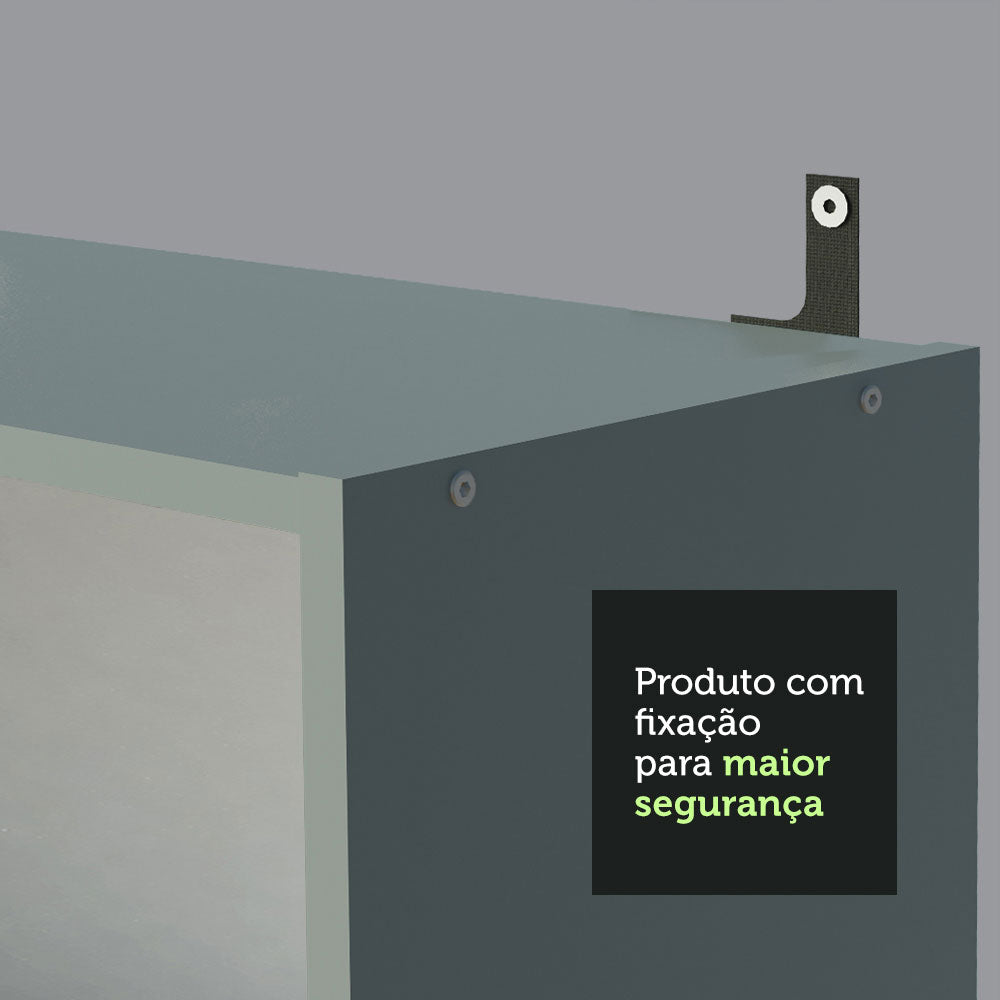 Kit Escritorio 3 Cajones y Estante Multiuso Gris Madesa