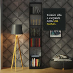 Kit Escritorio y Estante Multiuso Blanco/Negro Madesa